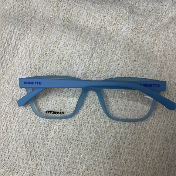 Arnette Phoebe Glasses Frosted Light Blue Transparent Lens Extra Small Case NWOT - Picture 5 of 12